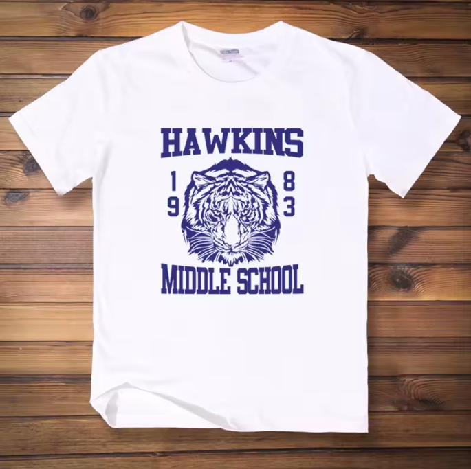 T-shirt Hawkins Middle School – Stranger Things Fan-art | Rétro 1983