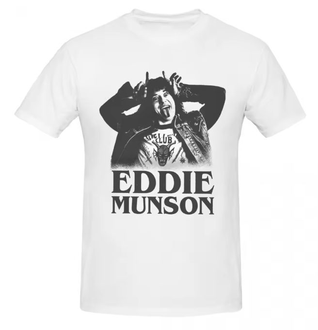 T-shirt Eddie Munson Stranger Things – Illustration Noir & Blanc | Geek & Rock