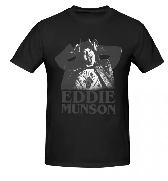 T-shirt Eddie Munson Stranger Things – Illustration Noir & Blanc | Geek & Rock