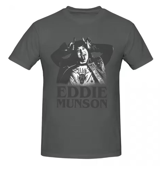 T-shirt Eddie Munson Stranger Things – Illustration Noir & Blanc | Geek & Rock