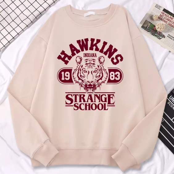Sweatshirt Hawkins Stranger Things – Sweat Rétro 1983 Fan-Art