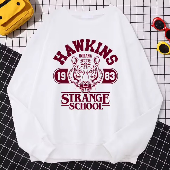 Sweatshirt Hawkins Stranger Things – Sweat Rétro 1983 Fan-Art