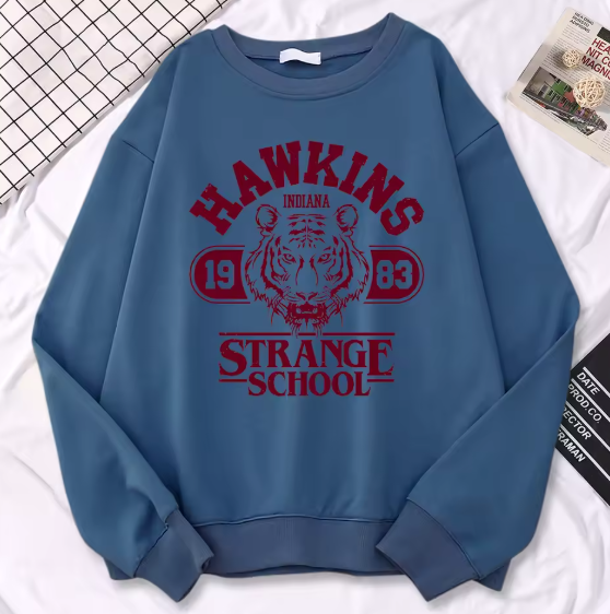 Sweatshirt Hawkins Stranger Things – Sweat Rétro 1983 Fan-Art