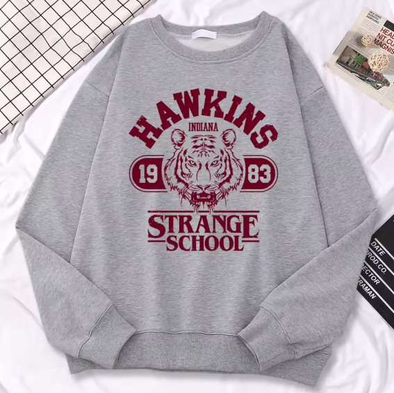 Sweatshirt Hawkins Stranger Things – Sweat Rétro 1983 Fan-Art