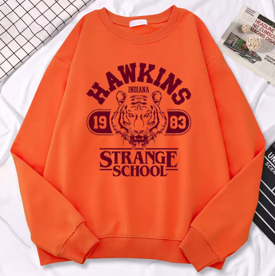 Sweatshirt Hawkins Stranger Things – Sweat Rétro 1983 Fan-Art