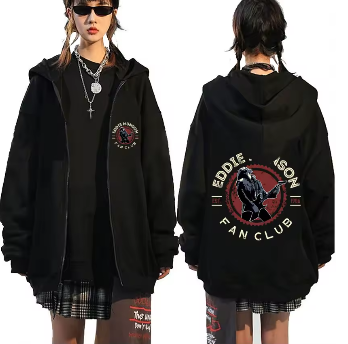 Hoodie Eddie Munson Stranger Things – Fan-art Rock & Hellfire Club