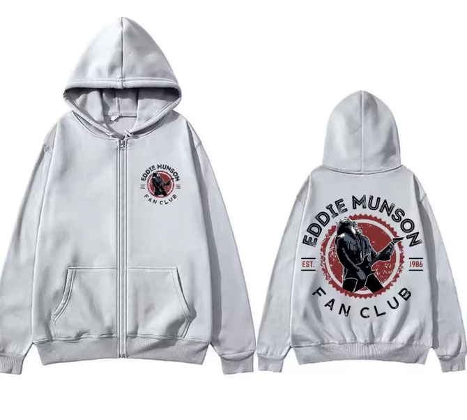 Hoodie Eddie Munson Stranger Things – Fan-art Rock & Hellfire Club