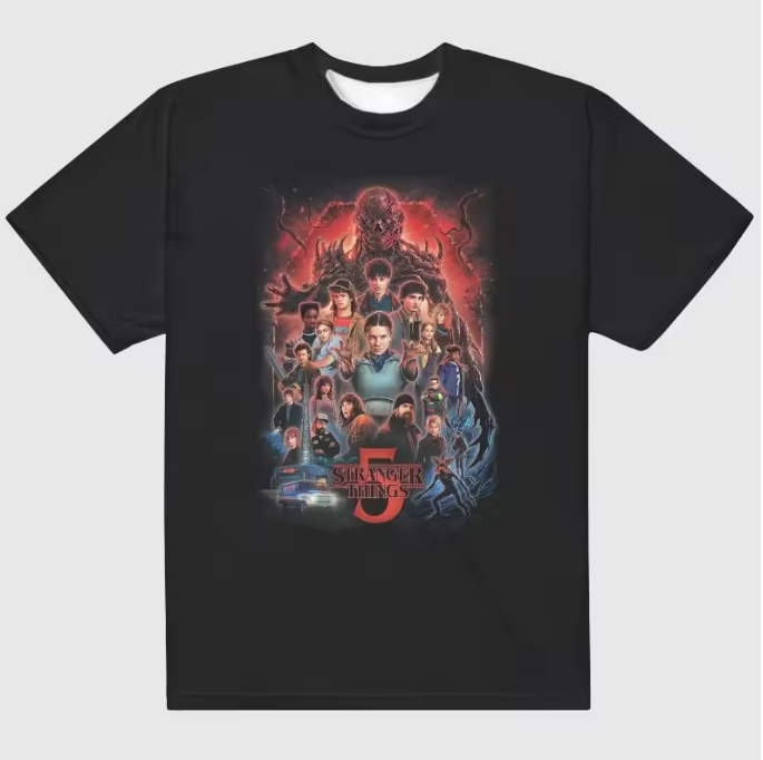 T-shirt Stranger Things S5 – Personnages & Fan-art | Tee-shirt Geek